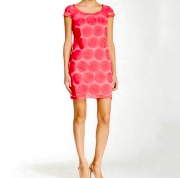 Betsey Johnson Dresses & Skirts - Betsey Johnson Pink Flower Embroidered Dress